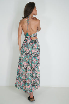 Pink Grey Ring Dress