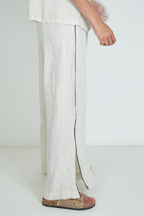 Cream Stella Linen Pant