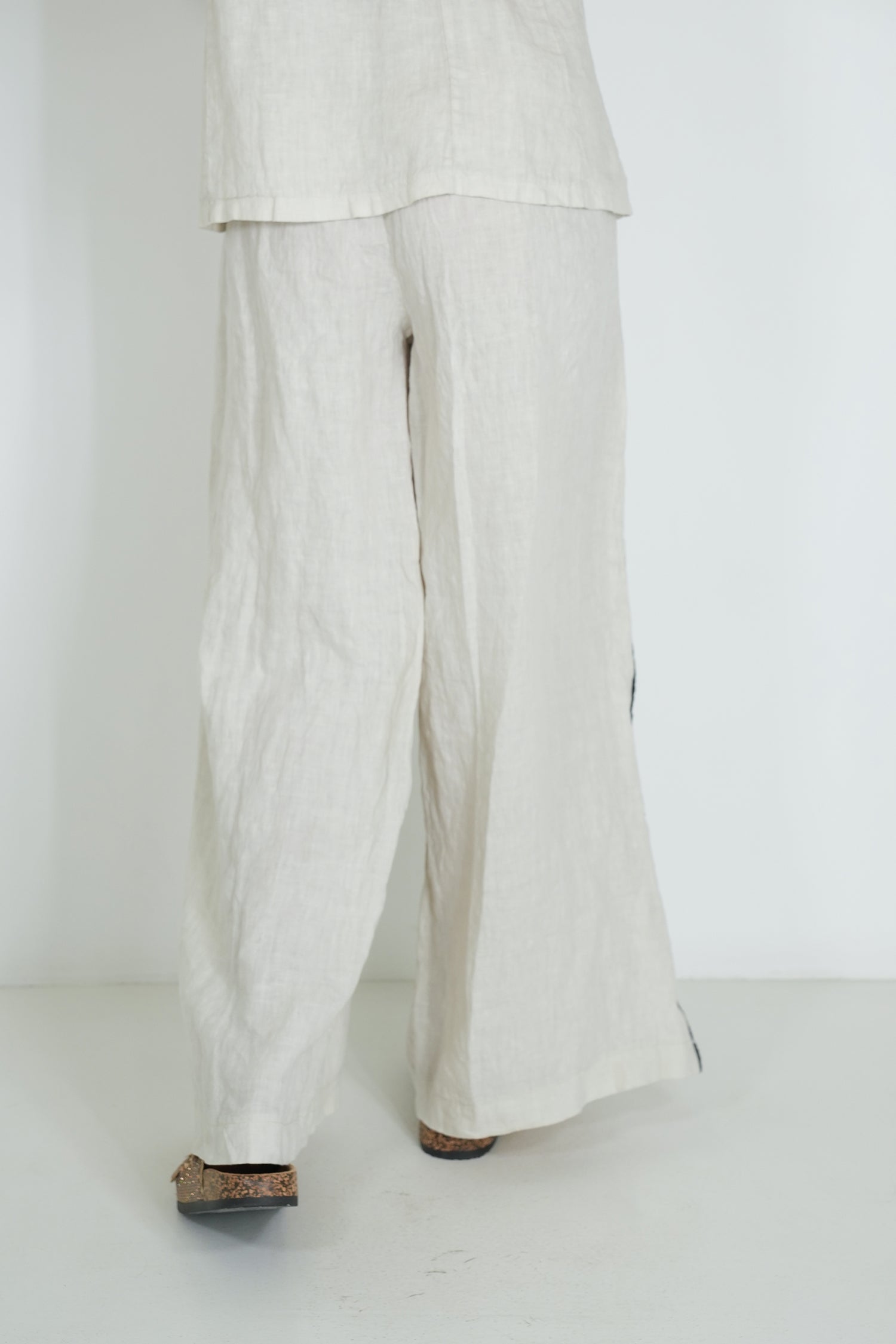 Cream Stella Linen Pant