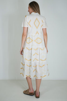 White Embroidered Sarah Dress