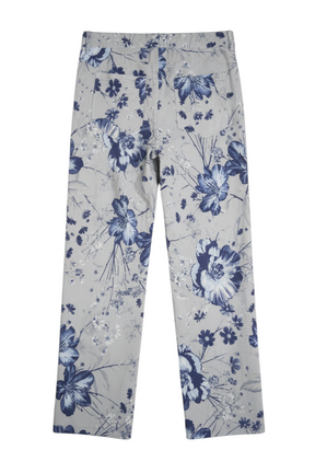 Grey Floral Autumn Pant
