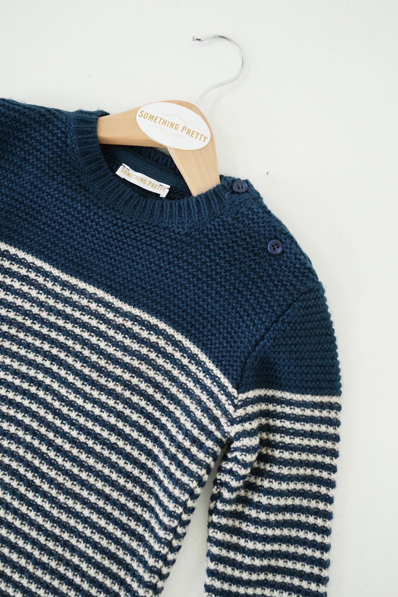 Navy Striped Knit