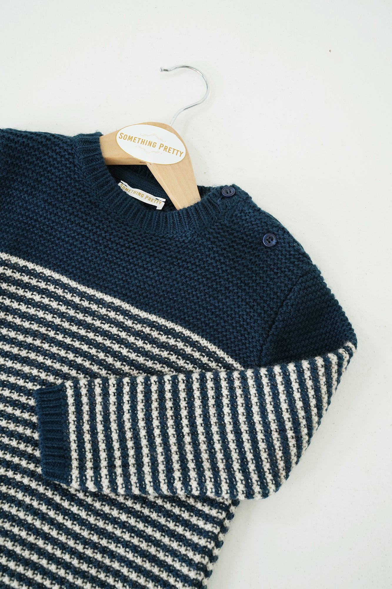 Navy Striped Knit