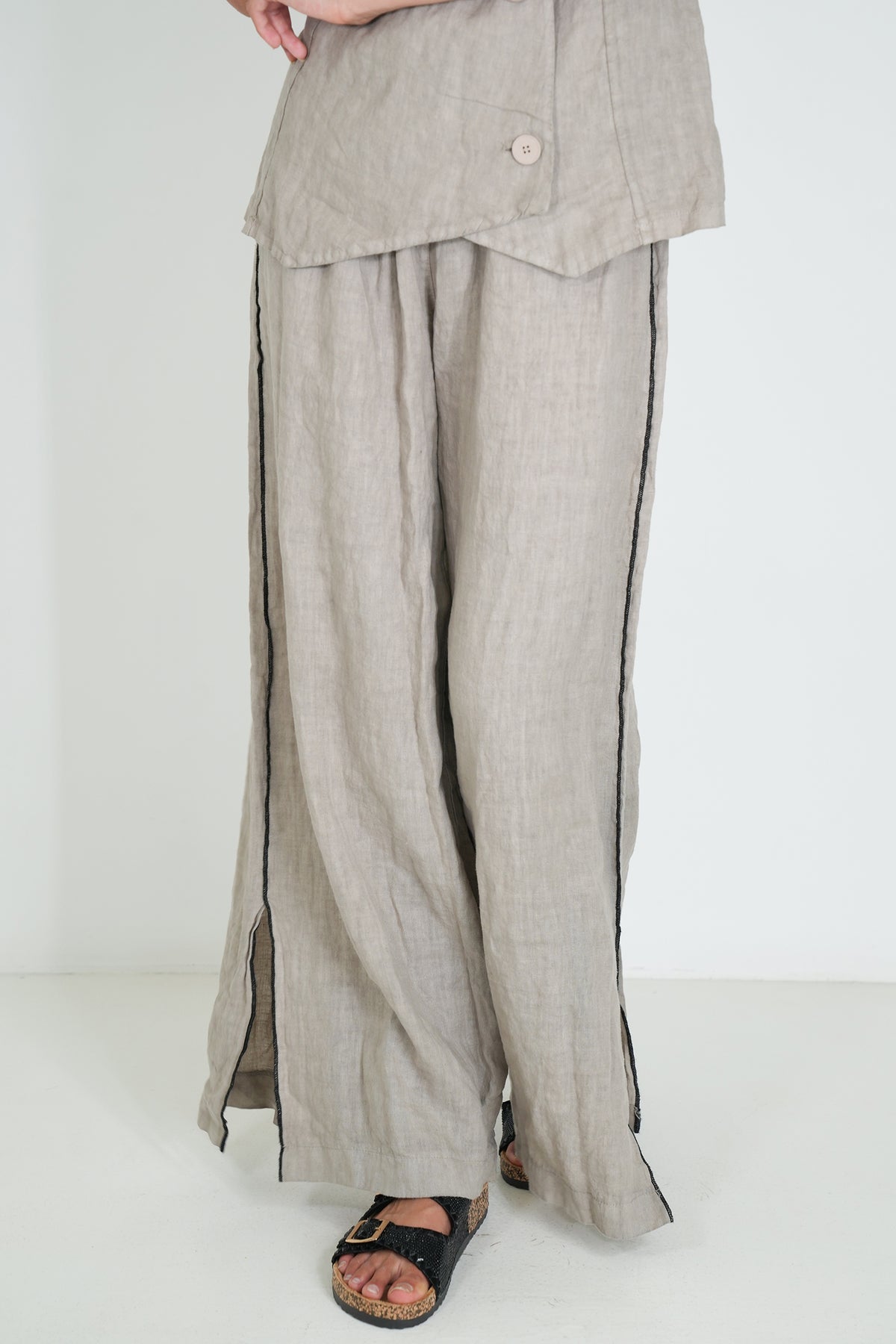 Taupe Stella Linen Pant