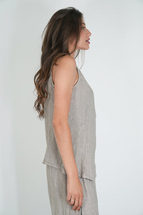 Taupe Linen Waistcoat