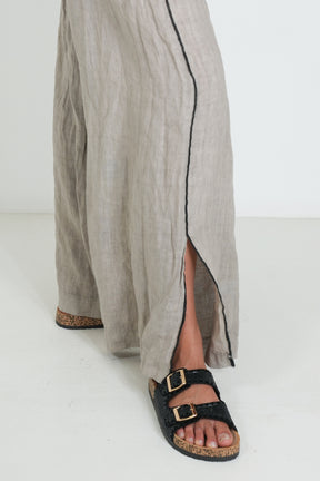 Taupe Stella Linen Pant