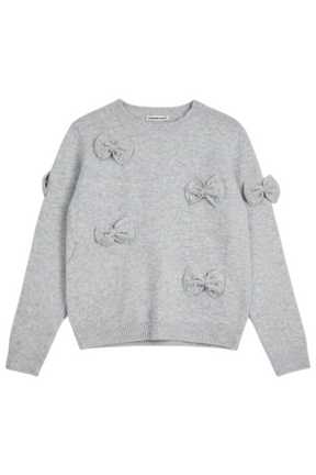 Grey Bow Jumper