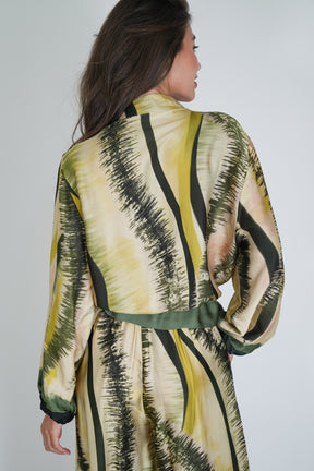 Teal and Lime Bomber Jacket