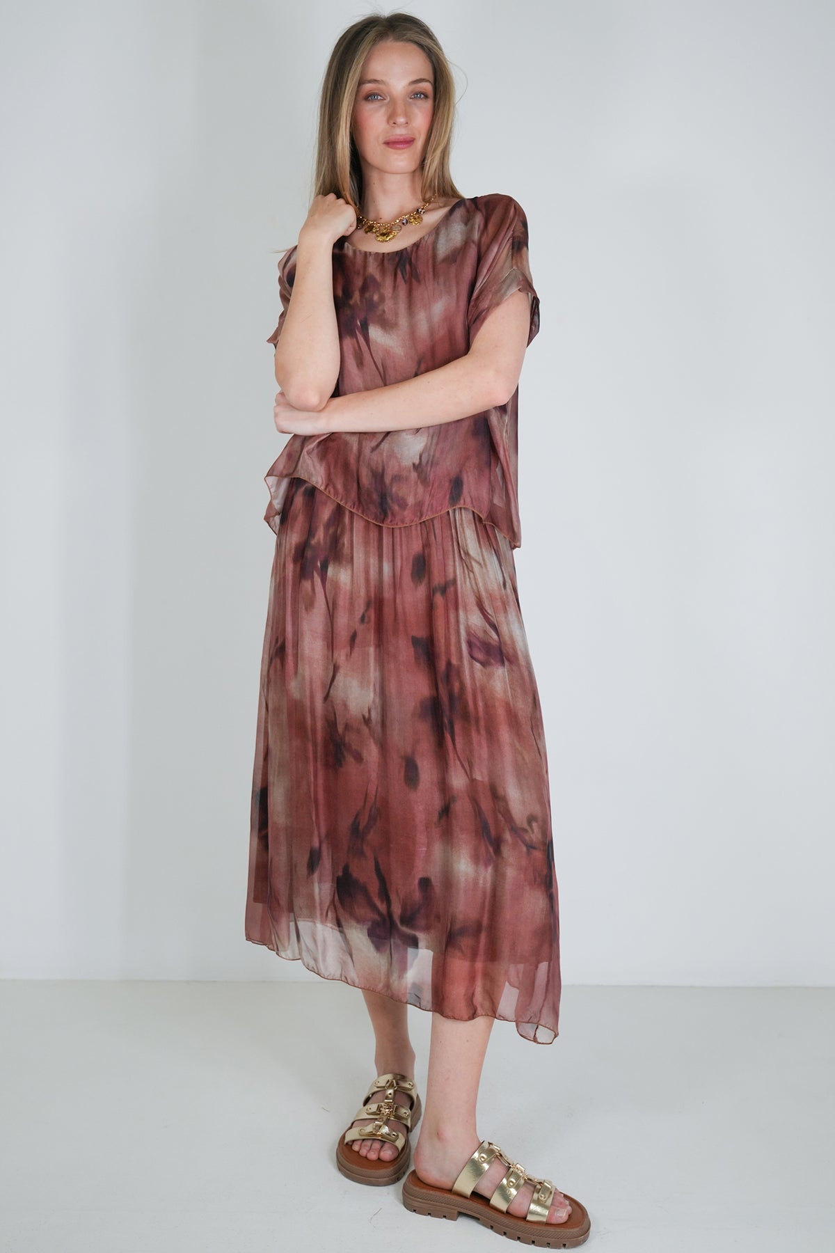 Chocolate Overlay Dress