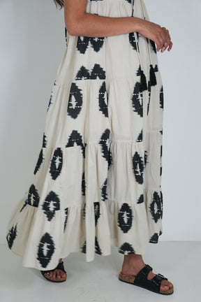 Black and Cream Tori Dress