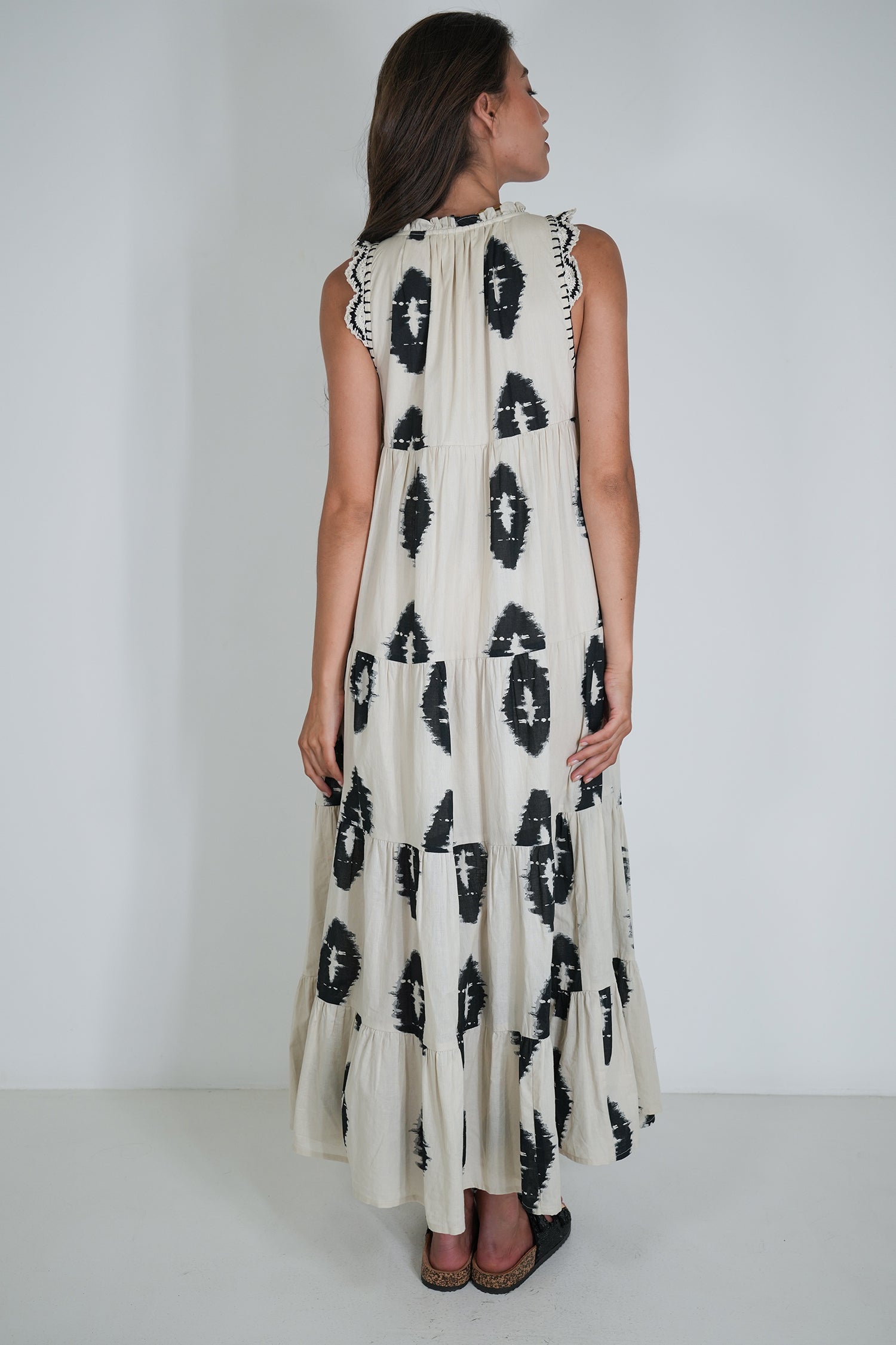 Black and Cream Tori Dress