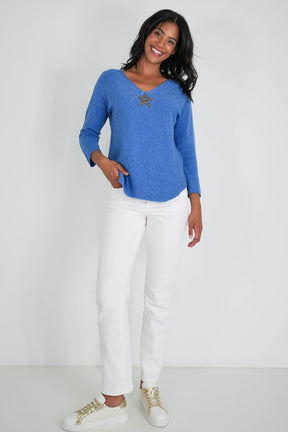 Blue Glitter Star Jumper
