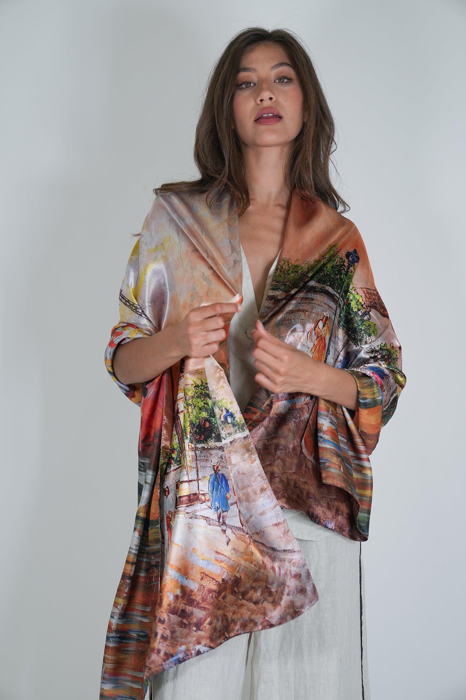 Parisian Reversible Silk Scarf