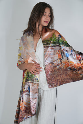 Parisian Reversible Silk Scarf