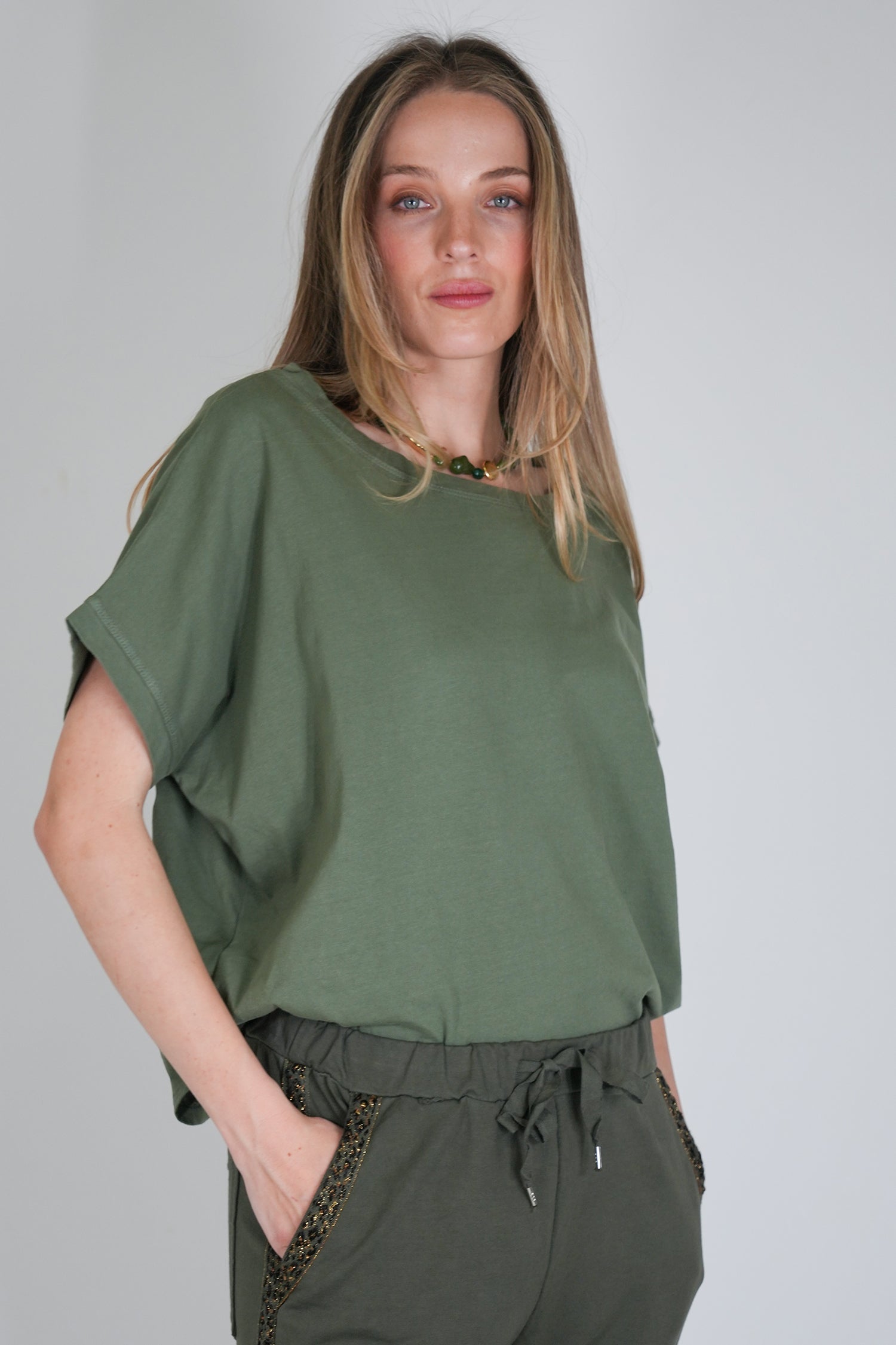 Olive Box Tee