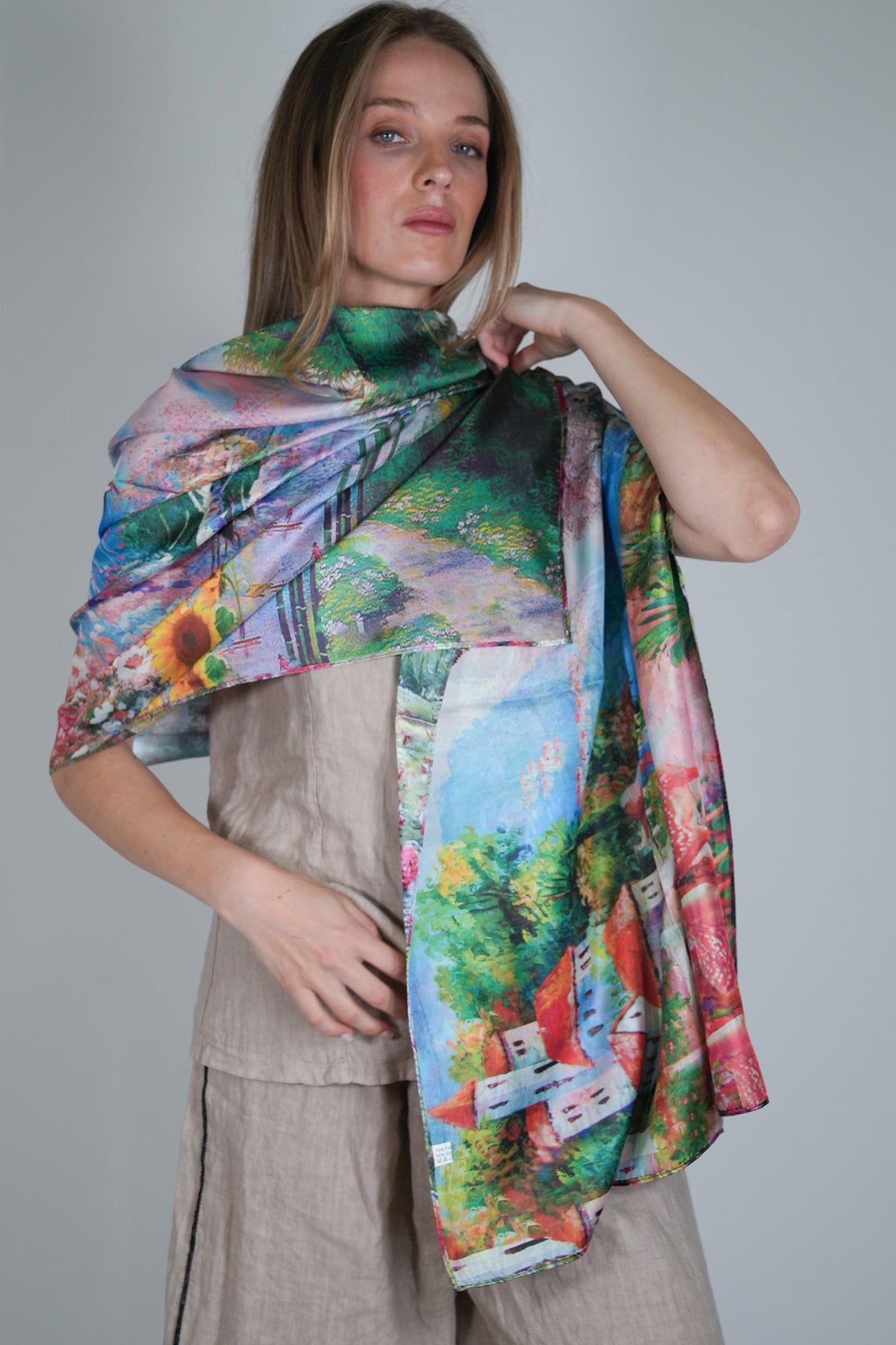 Poppy Reversible Silk Scarf