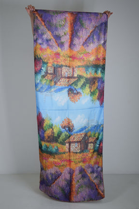 Simone Reversible Silk Scarf