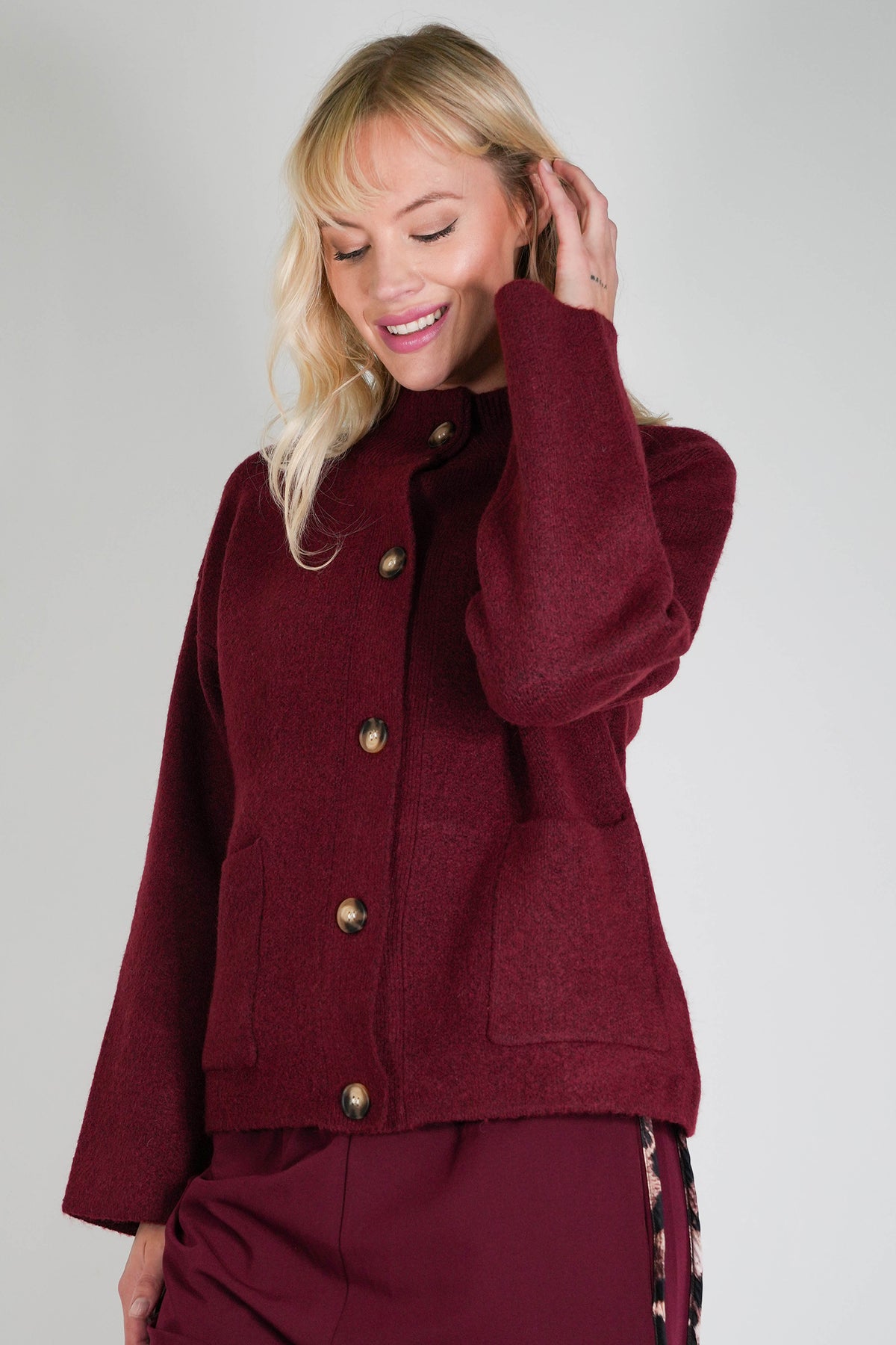 Burgundy Jane Cardigan