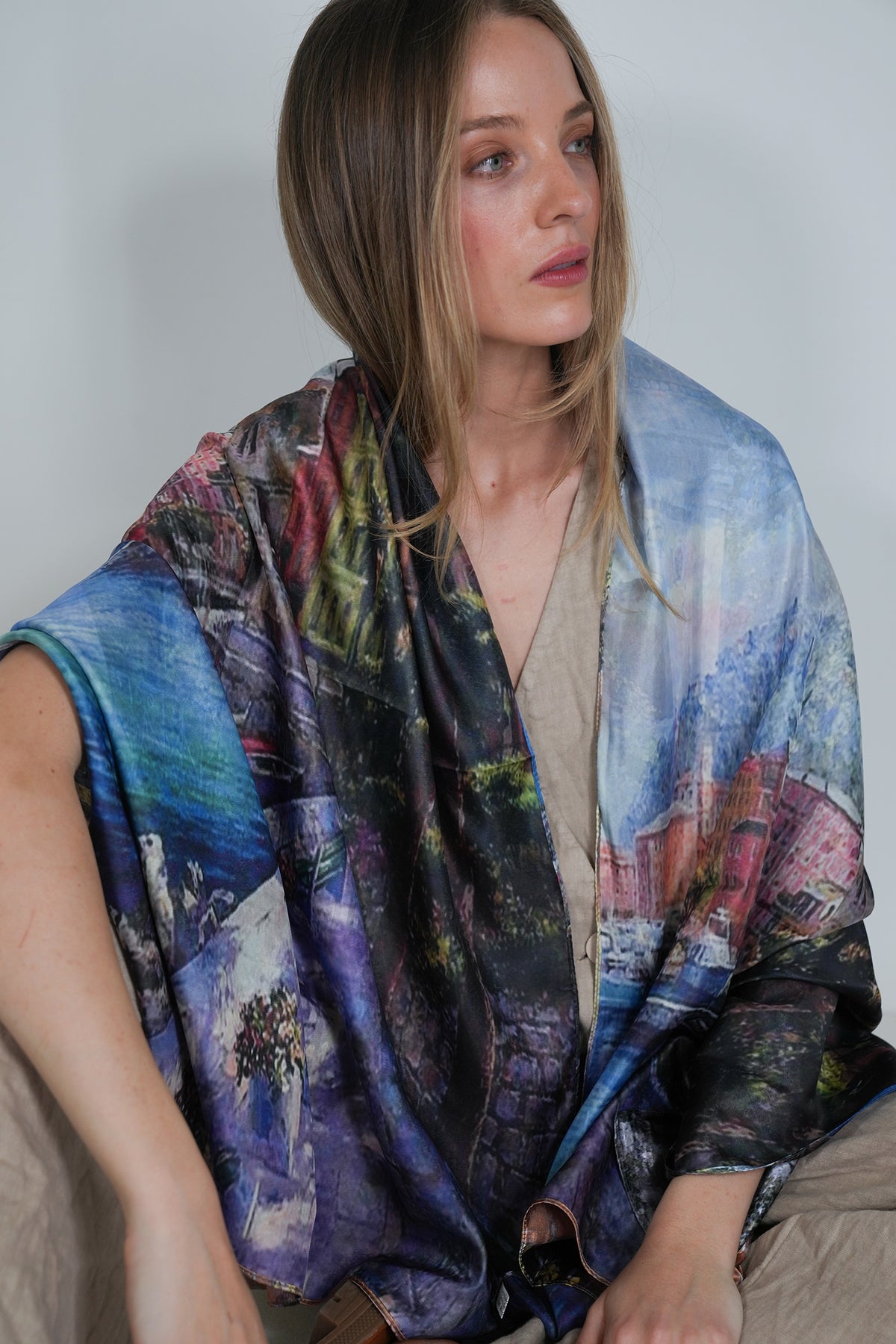 European Reversible Silk Scarf