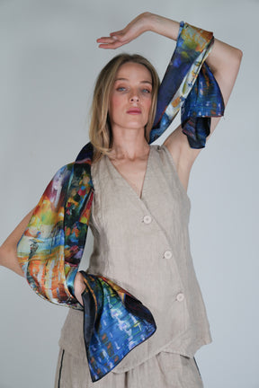 Greta Reversible Silk Scarf