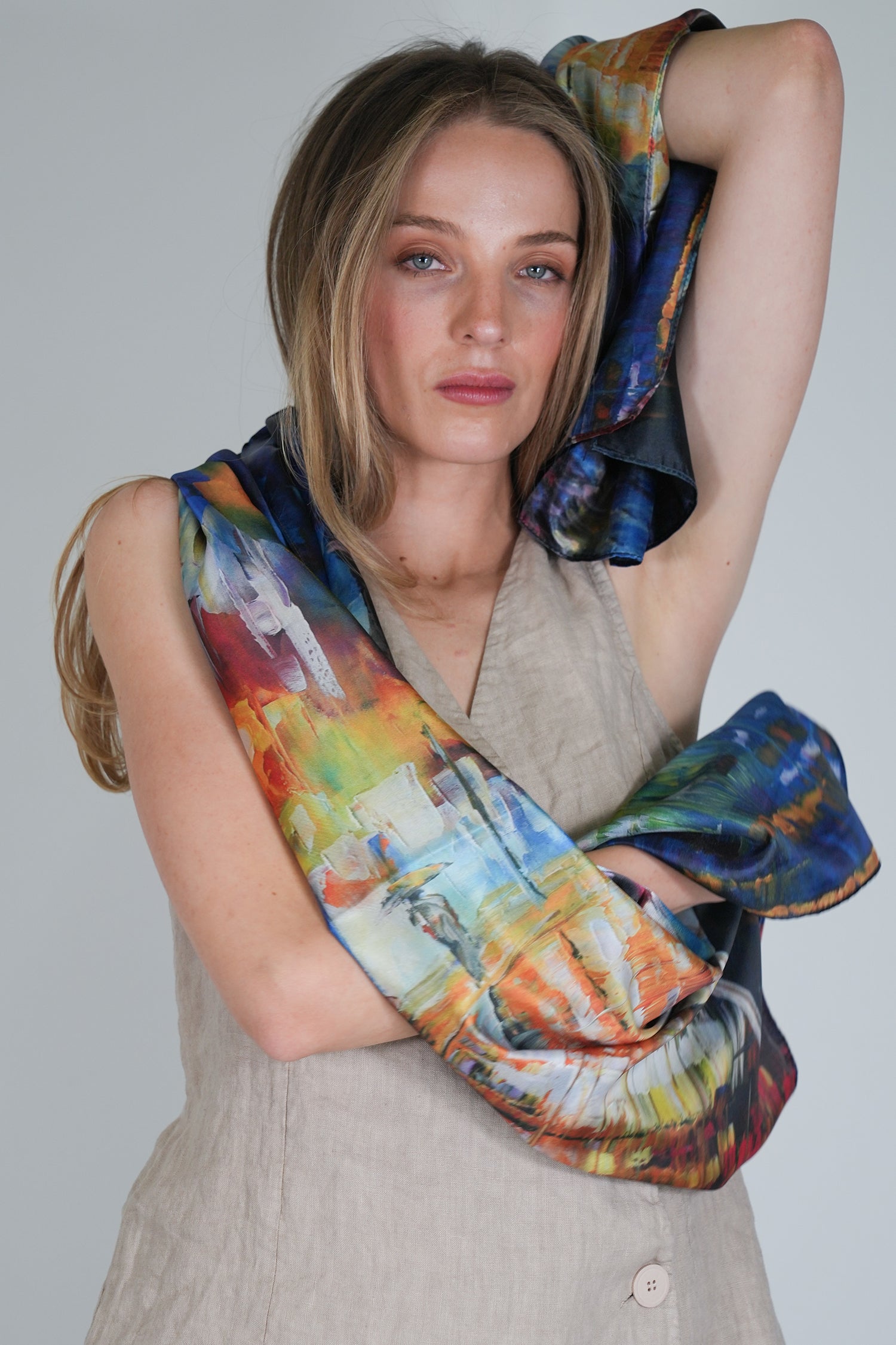 Greta Reversible Silk Scarf