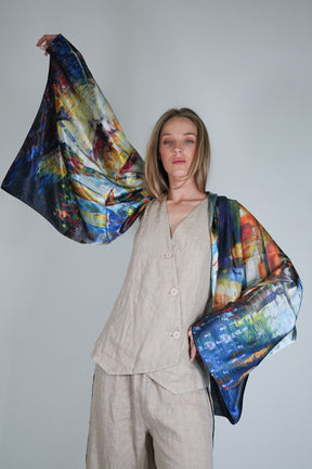 Greta Reversible Silk Scarf