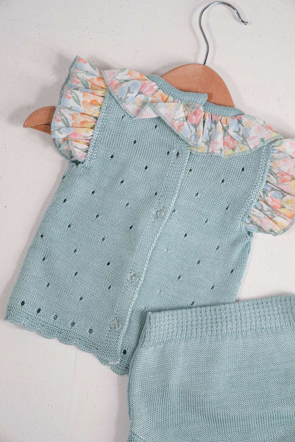 Sage Frilly Knit Set