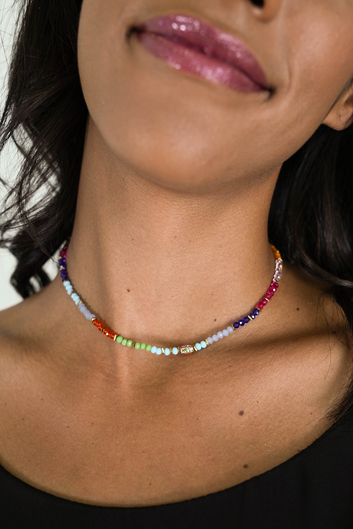 Colourful Simona Necklace, necklace from Something Pretty, alternative view