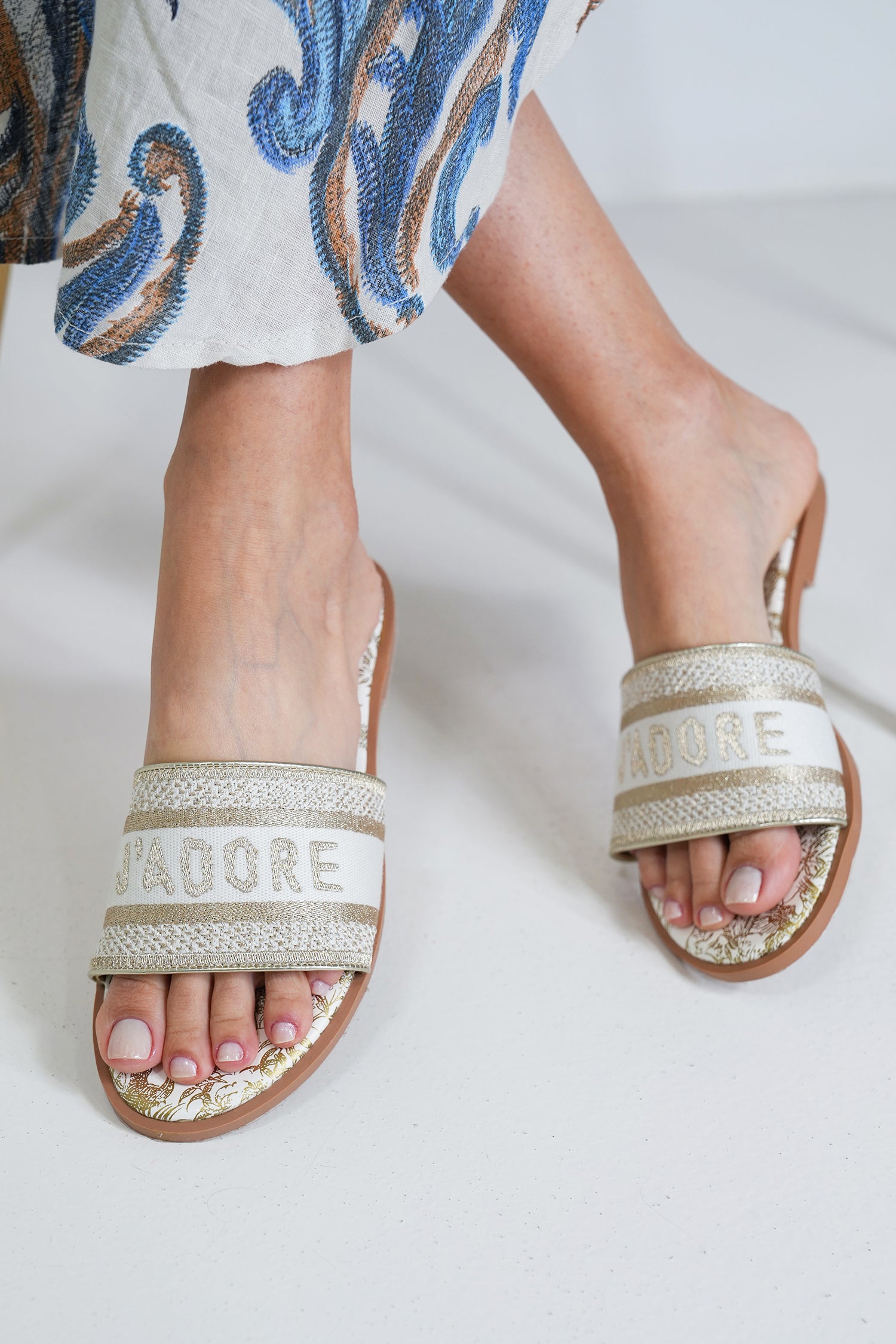 Gold J'adore Sandal, gold sandal from Something Pretty, alternative view