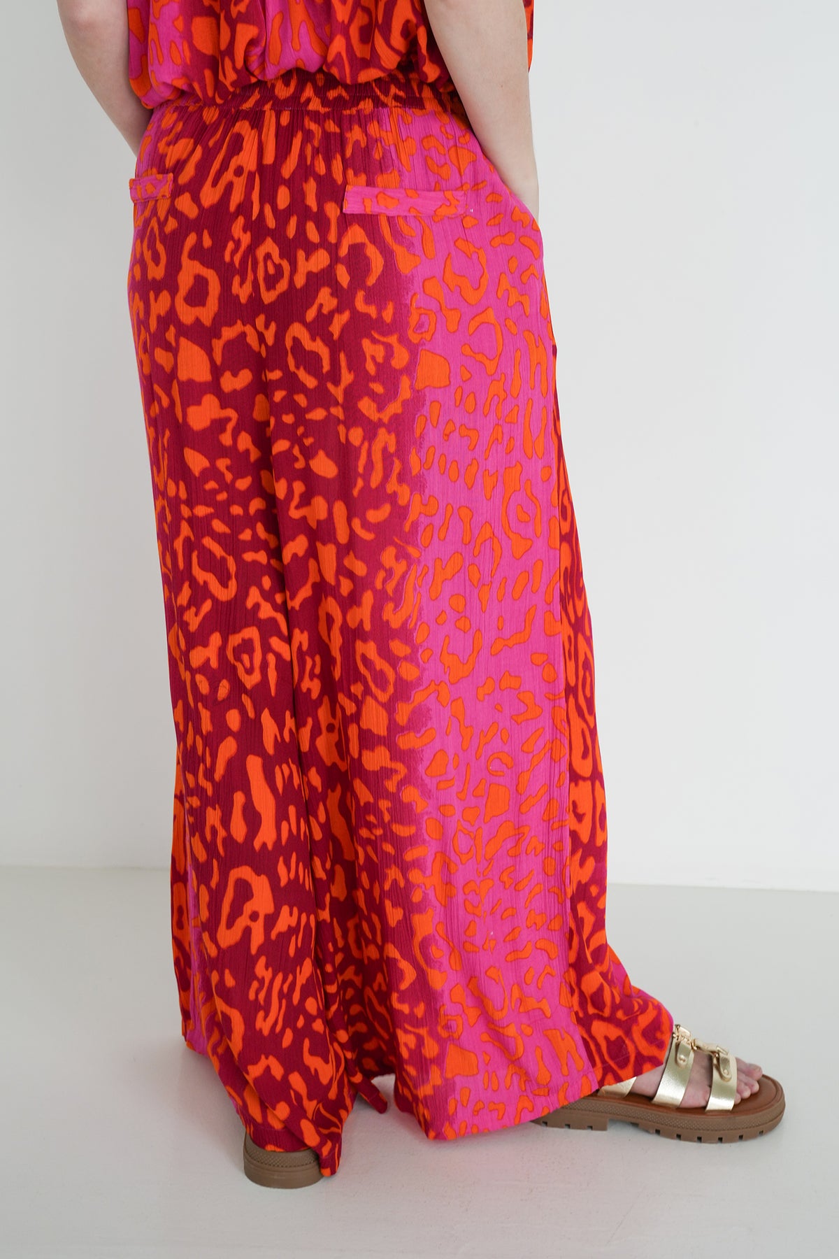 Cerise Orange Leopard Pant