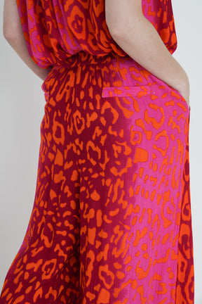 Cerise Orange Leopard Pant