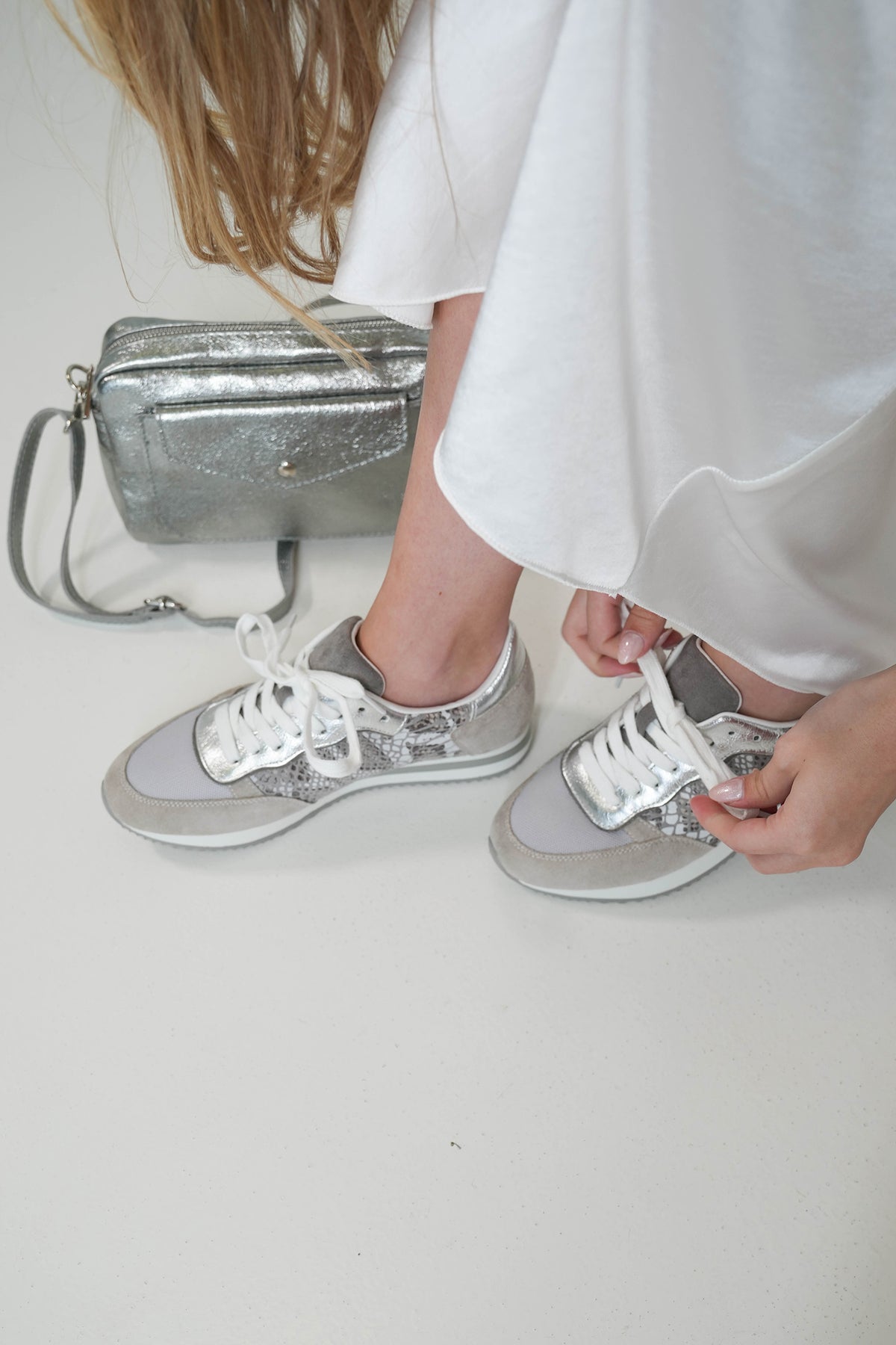 Grey Snake Kay Sneaker