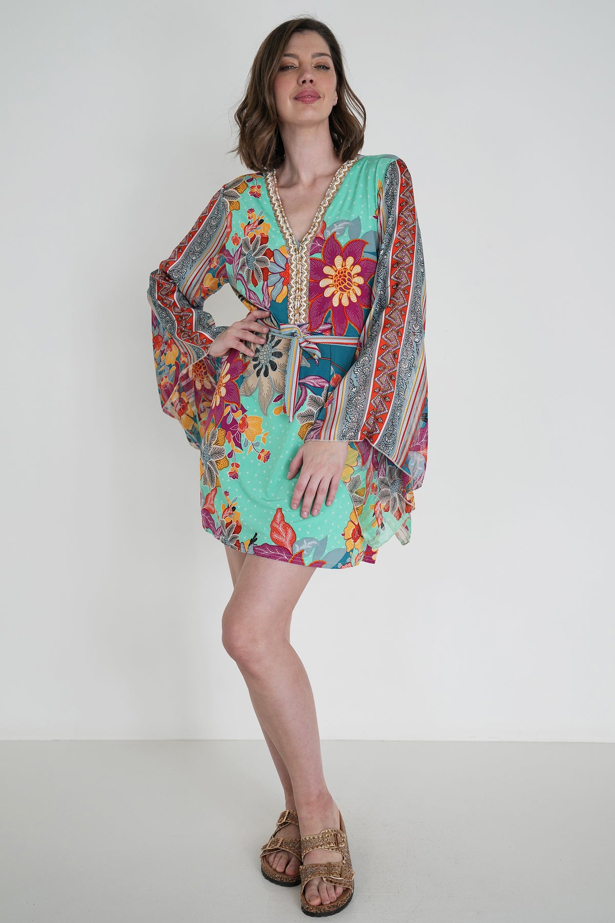 Elena Print St Tropez Tunic Dress
