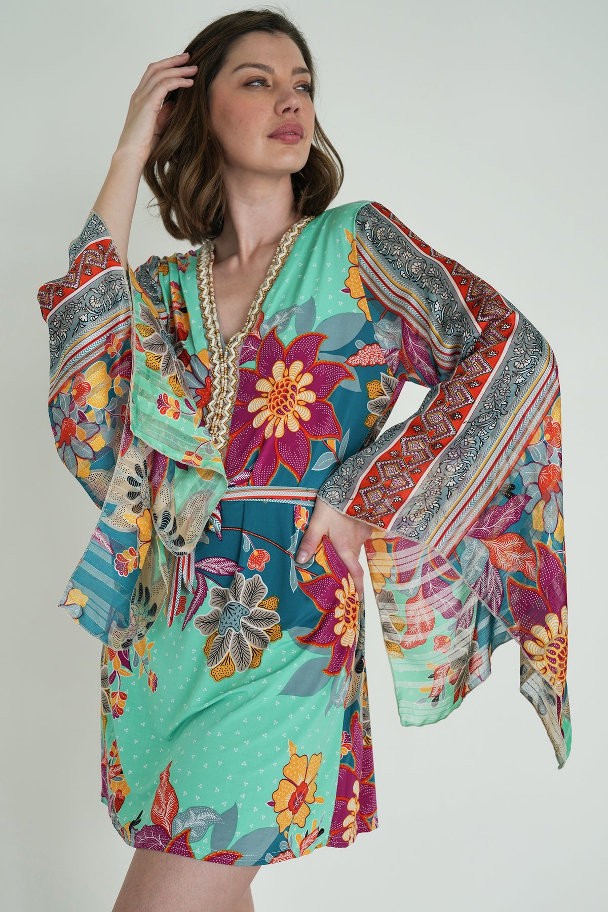 Elena Print St Tropez Tunic Dress