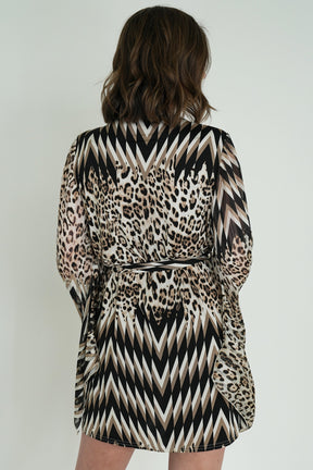 Leopard Zigzag St Tropez Tunic Dress