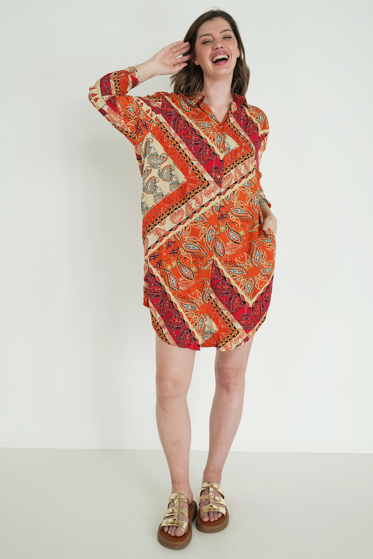 Orange Sabrina Shirt