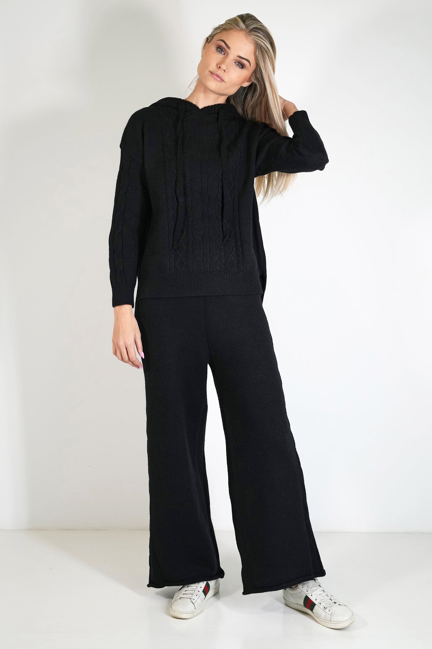 Black Cable Knit Jumper