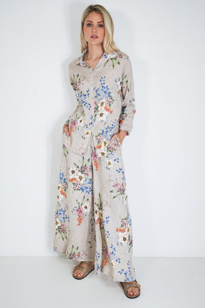 Cream Meagan Linen Shirt