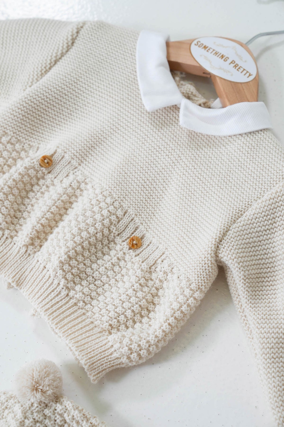 Beige Knit Newborn Set