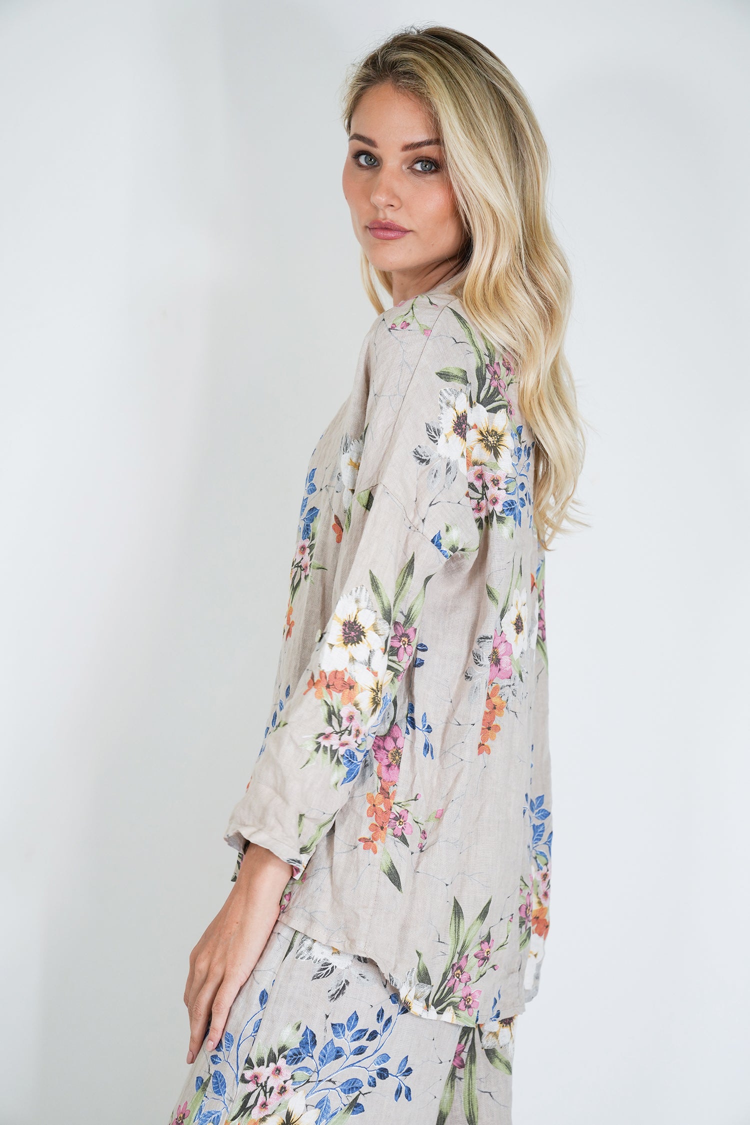 Cream Meagan Linen Shirt