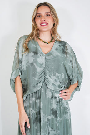 Olive Grace Silk Dress