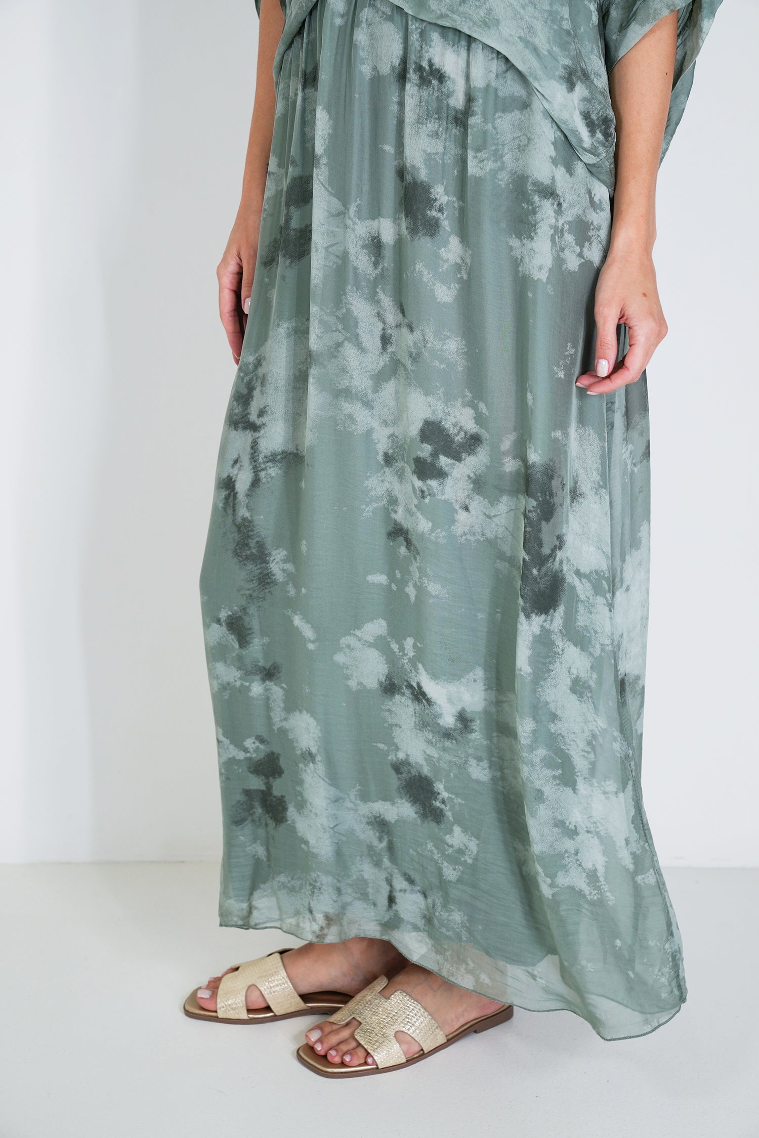 Olive Grace Silk Dress