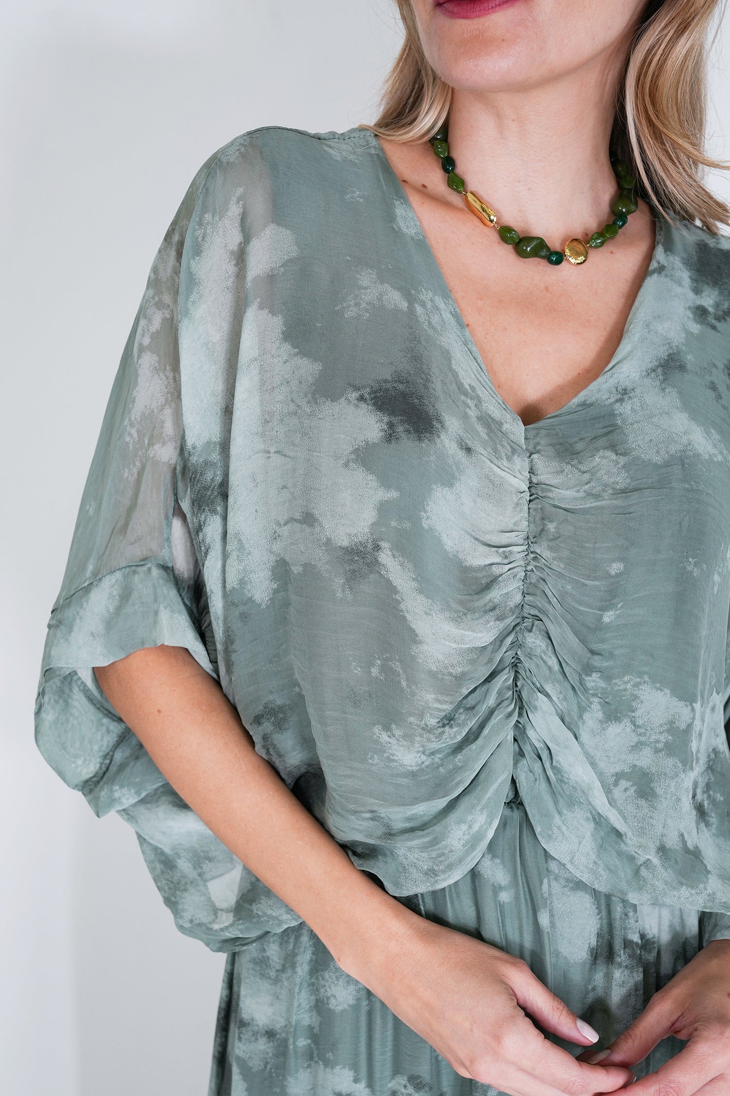 Olive Grace Silk Dress