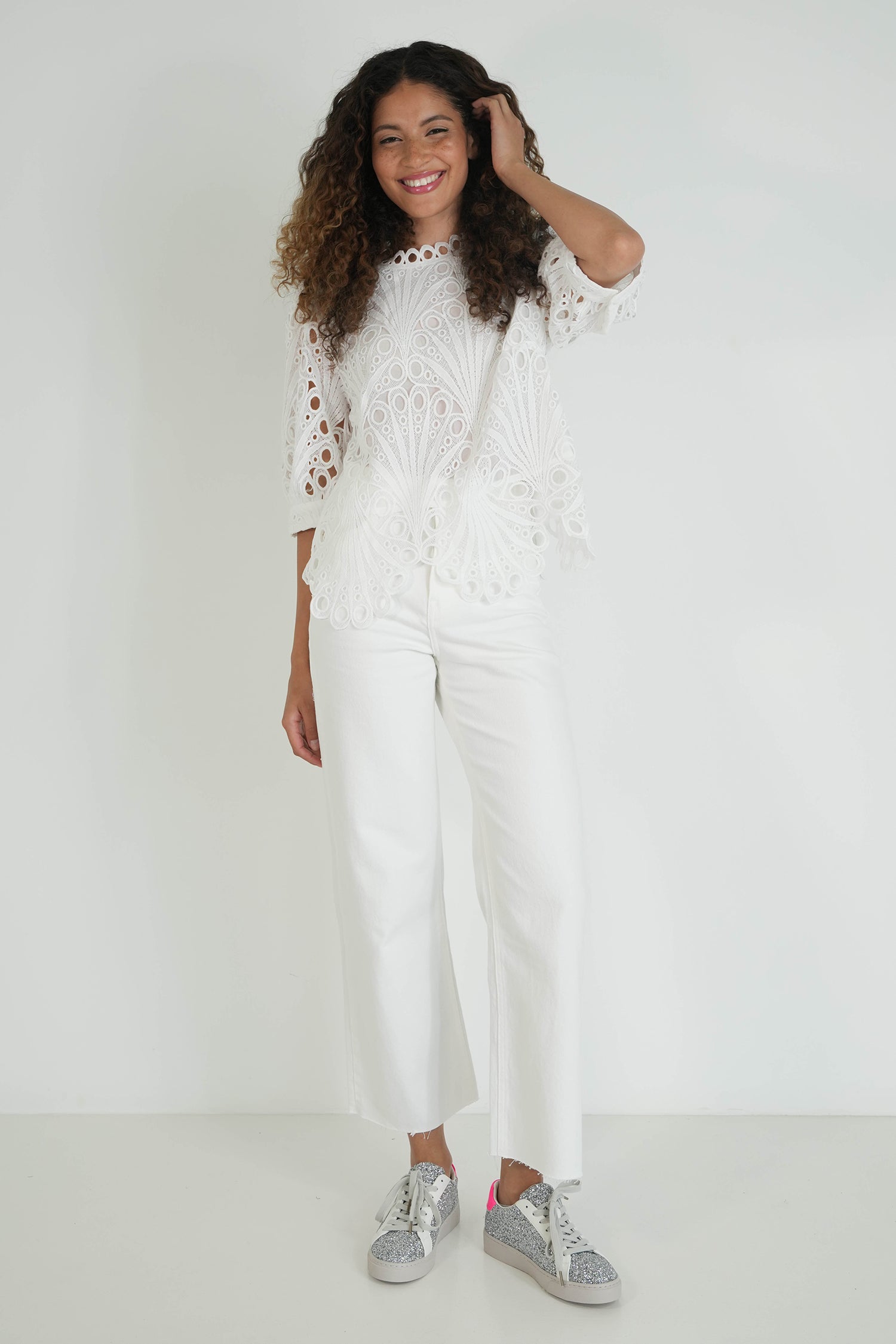 White Summer Lace Box Top