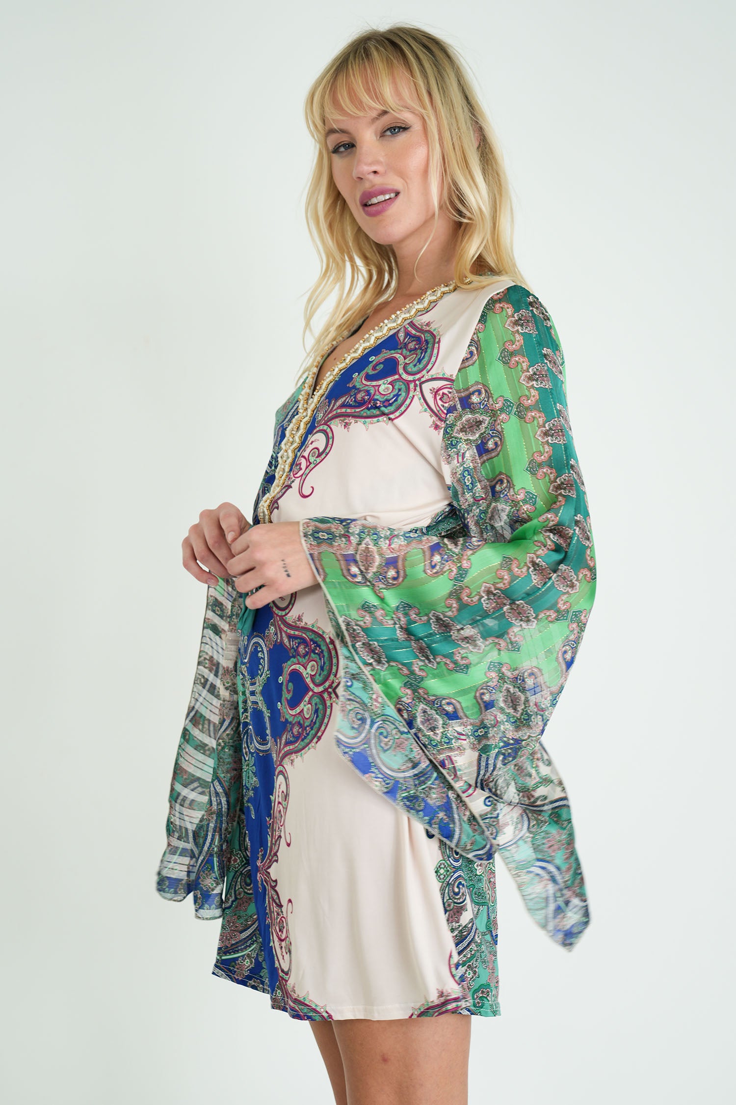 Teal and Cobalt St Tropez Tunic Dress