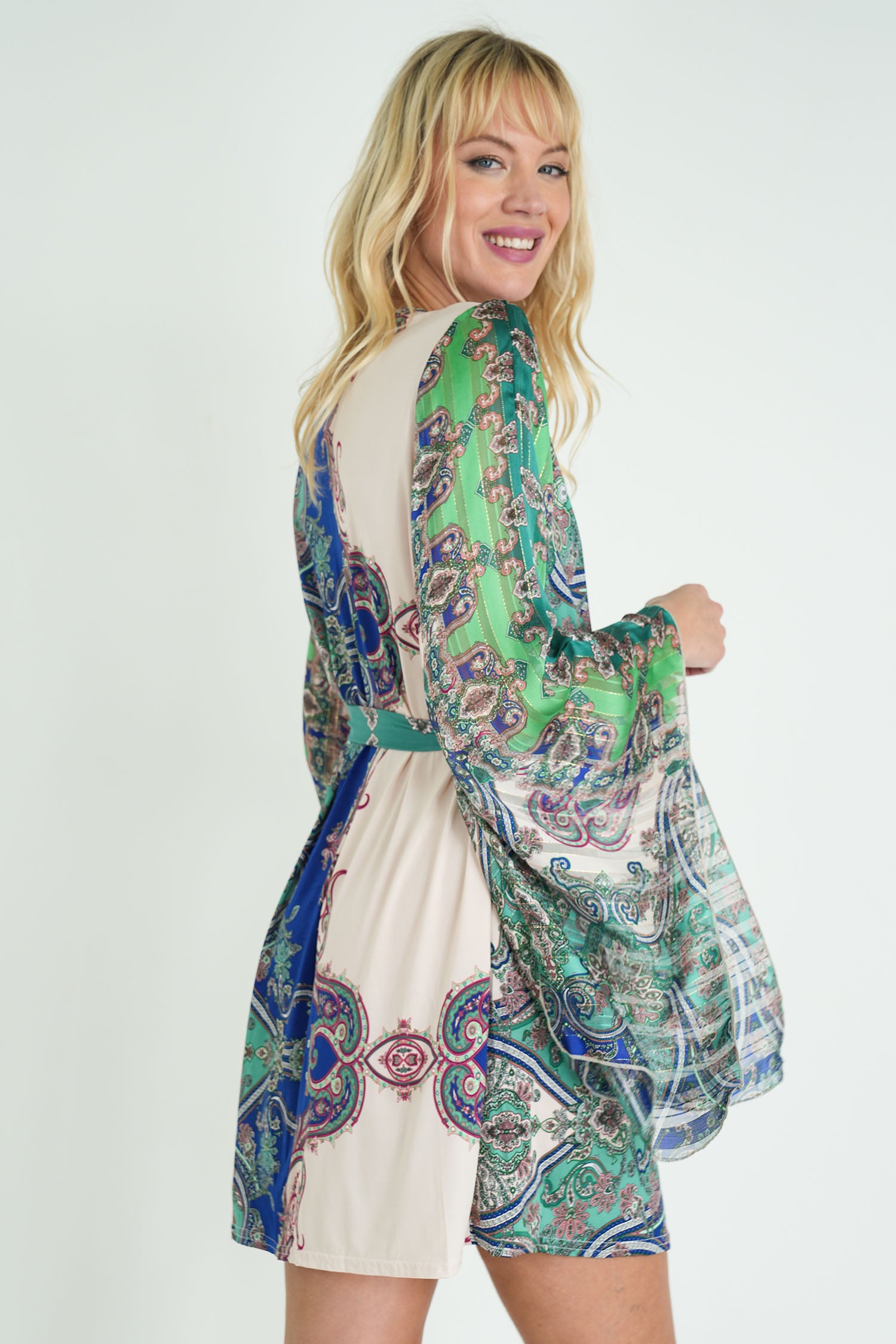 Teal and Cobalt St Tropez Tunic Dress