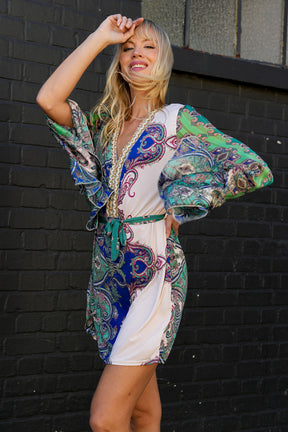 Teal and Cobalt St Tropez Tunic Dress