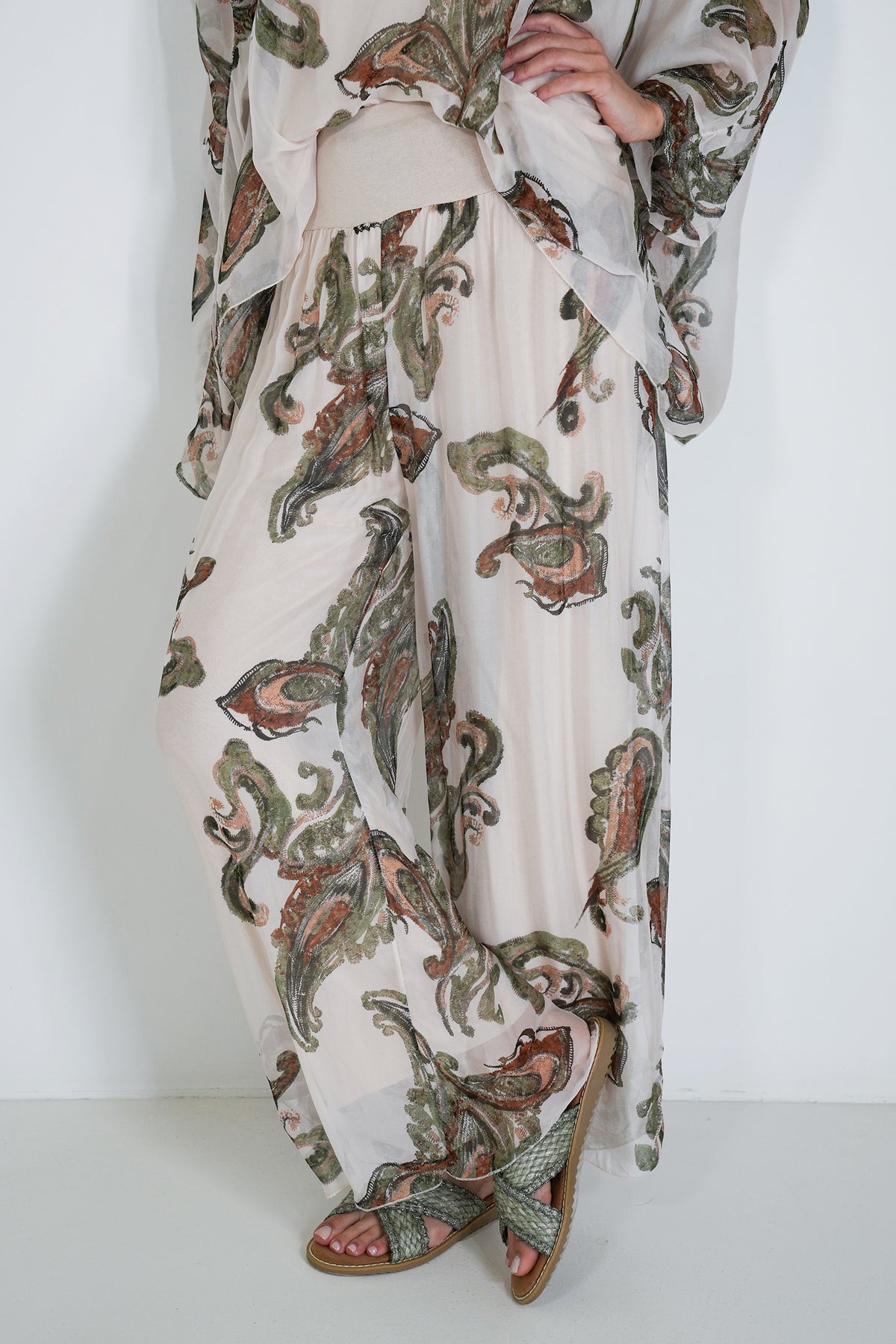 Olive Mary Silk Harem Pant