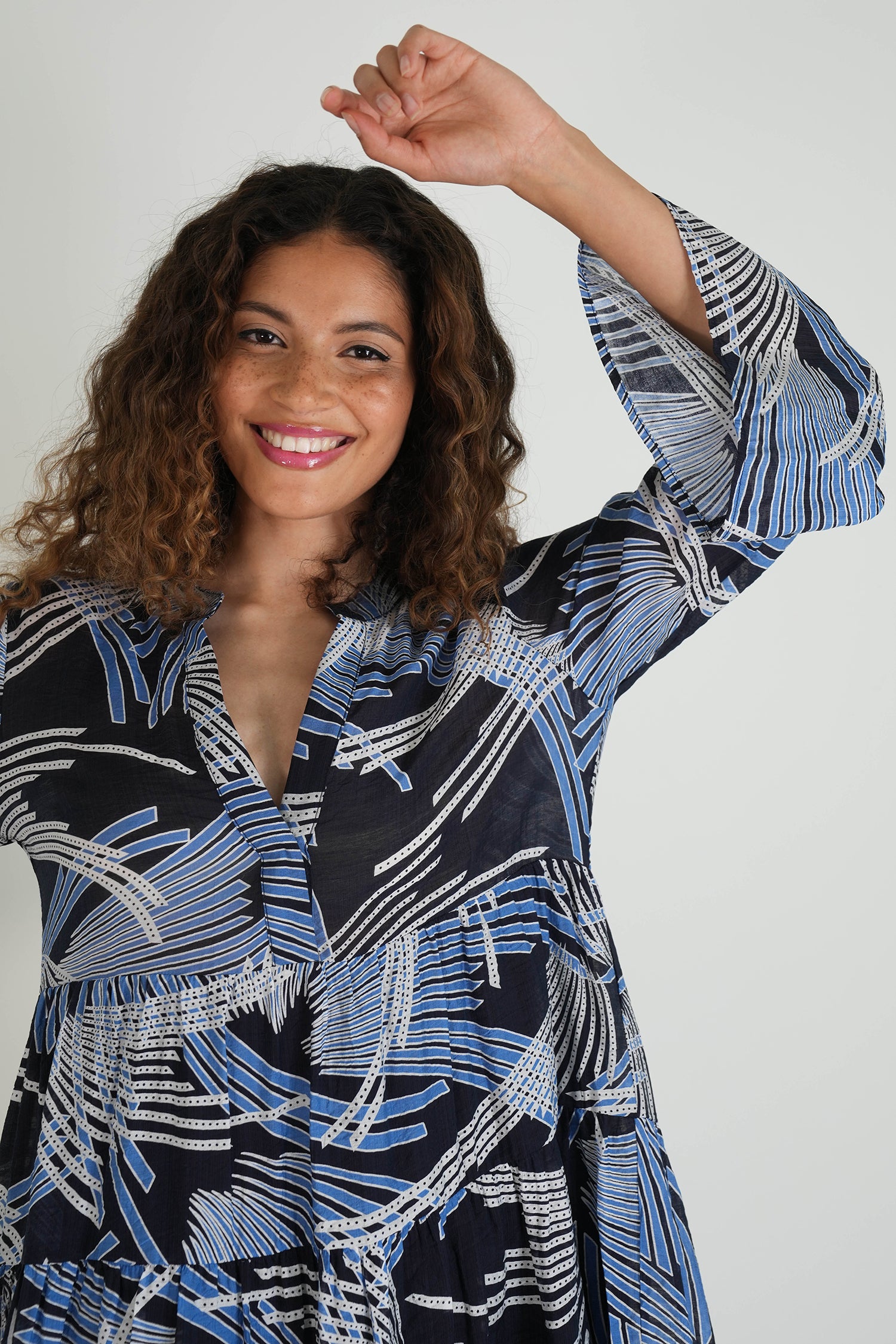 Navy Print Tunic