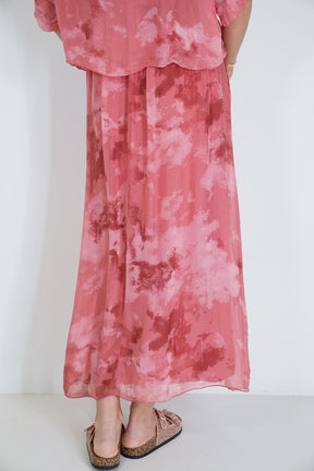 Salmon Grace Silk Dress